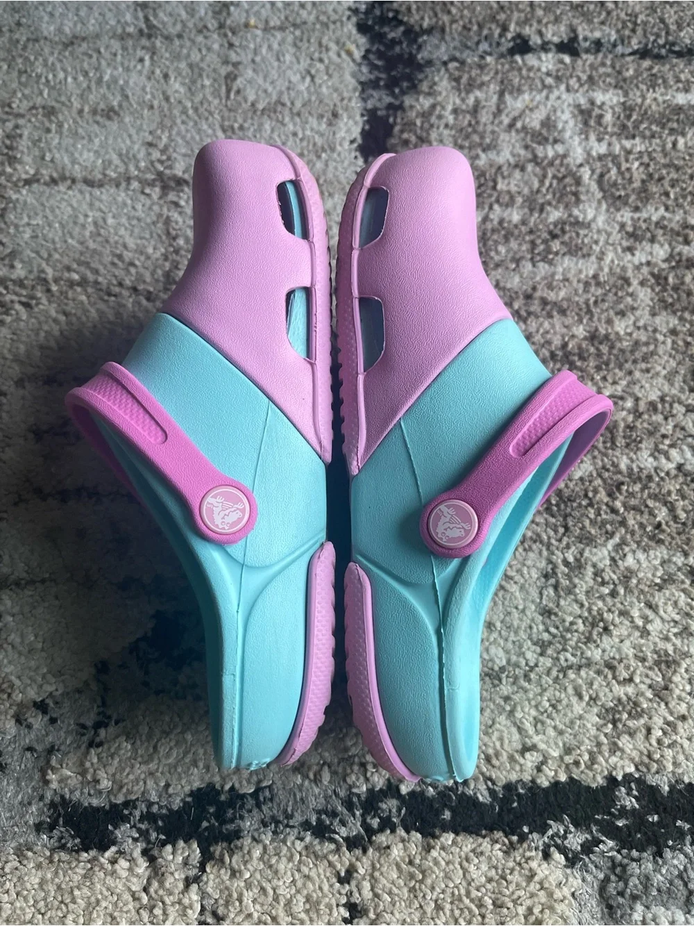 Crocs Kids Electro II Clogs two-tone pink and blue